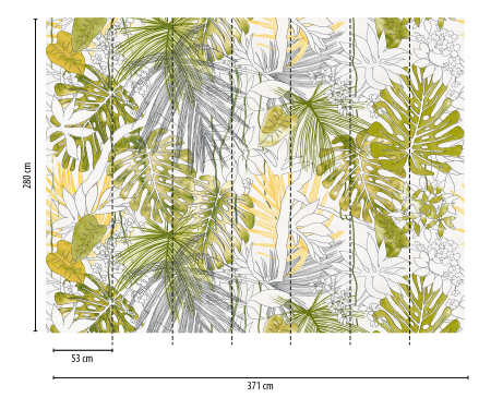 Fototapet frunze tropicale verde 382321 - A.S. Creation [1]