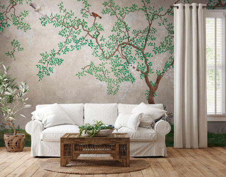 Fototapet botanic in stil asiatic verde 382331 - A.S. Creation [2]