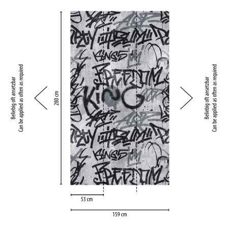 Fototapet graffiti gri 382511  -  A.S. Creation [1]