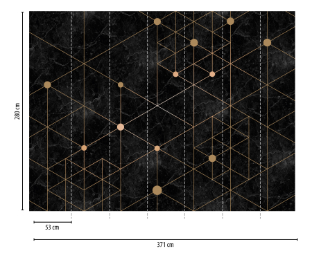 Fototapet marmura cu model geometric auriu 382601 - A.S. Creation [1]