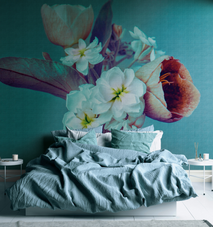 Fototapet - Fototapet buchet floral albastru 382691 - A.S. Creation