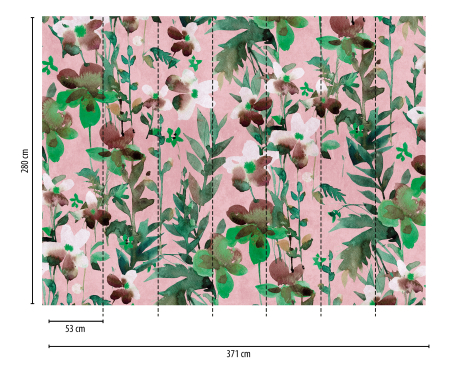 Fototapet floral acuarela verde 382731 - A.S. Creation [1]