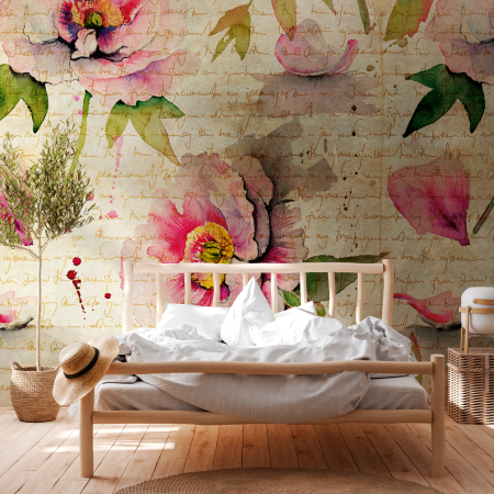 Imitatii, texturi, obiecte - Fototapet floral vintage crem/bej 382761 - A.S. Creation