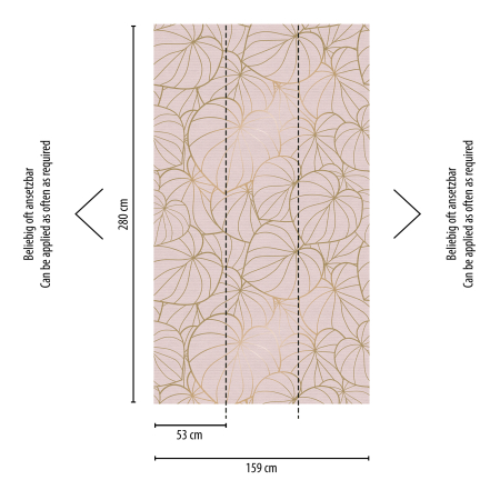 Fototapet frunze line art roz 382801 - A.S. Creation [1]