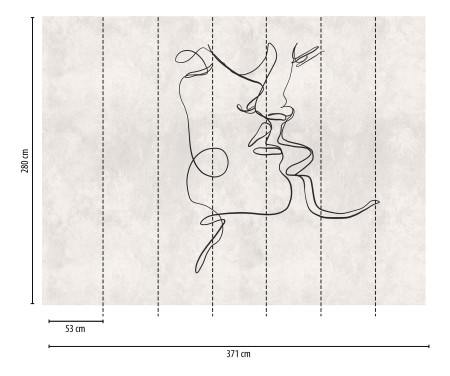 Fototapet desen liniar cu chipuri gri 382841 - A.S. Creation [1]
