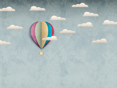 Fototapet balon cu aer cald albastru 383011 - A.S. Creation [2]