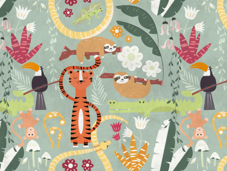 Fototapet animale din jungla multicolor 383031 - A.S. Creation [2]