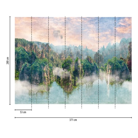 Fototapet peisaj cu munti si lac multicolor 399081  -  A.S. Creation [1]