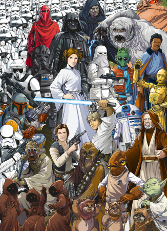 Fototapet Star Wars - Fototapet 4-4111 Star Wars Cartoon - Colaj