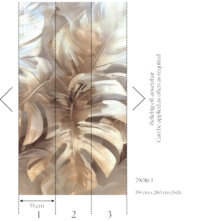 Fototapet frunze de palmier crem/bej 790161  -  A.S. Creation [1]