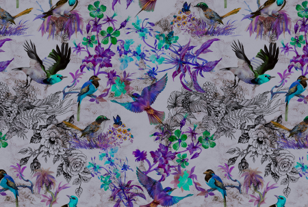 Colectii - Fototapet cu flori albastru DD110181  -  A.S. Creation