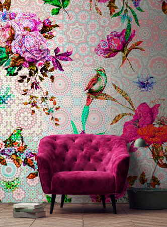 Fototapet cu flori roz DD110196  -  A.S. Creation [1]