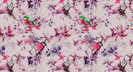 Walls by Patel - Fototapet cu pasari roz DD110226  -  A.S. Creation