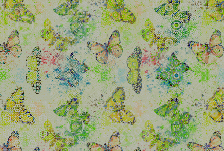 Walls by Patel - Fototapet cu fluturi verde DD110271  -  A.S. Creation
