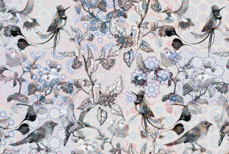 Colectii - Fototapet cu flori gri DD110296  -  A.S. Creation