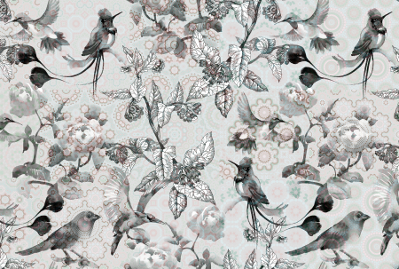 Colectii - Fototapet cu flori gri DD110301  -  A.S. Creation
