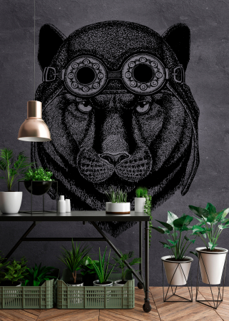 Fototapet pantera aviator negru DD110496  -  A.S. Creation [1]
