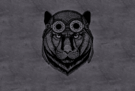 Walls by Patel - Fototapet pantera aviator negru DD110496  -  A.S. Creation