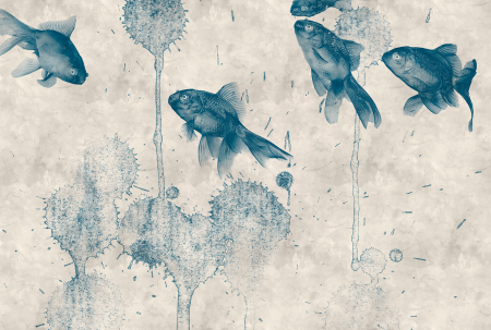 Walls by Patel - Fototapet cu pesti albastru DD110821  -  A.S. Creation