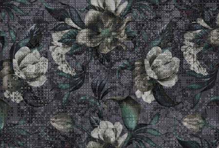 Walls by Patel - Fototapet cu flori negru DD111186  -  A.S. Creation