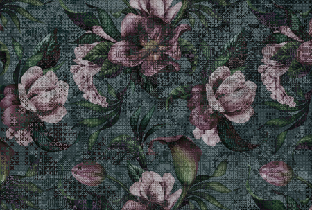 Walls by Patel - Fototapet cu flori verde DD111196  -  A.S. Creation