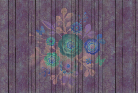 Colectii - Fototapet panouri lemn si flori mov DD113457  -  A.S. Creation