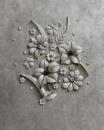 Fototapet - Fototapet model floral 3D gri DD113552  -  A.S. Creation