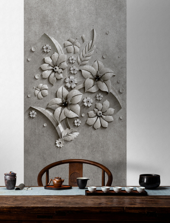 Fototapet model floral 3D gri DD113557  -  A.S. Creation [1]