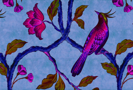 Fototapet - Fototapet cu flori albastru DD113837  -  A.S. Creation