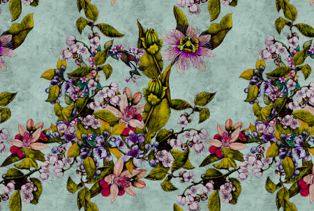 Walls by Patel 2 - Fototapet cu flori verde DD114247  -  A.S. Creation