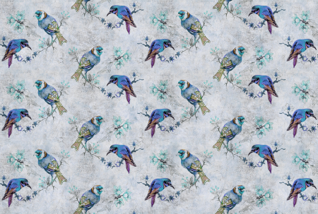 Colectii - Fototapet cu pasari albastru DD114402  -  A.S. Creation
