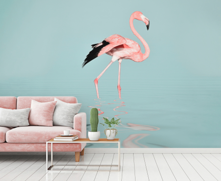 ARTist - Fototapet flamingo in apa roz DD119777  -  A.S. Creation