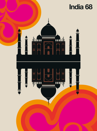 Orase, monumente, opere arta - Fototapet India 68 crem/bej DD120101 - A.S. Creation