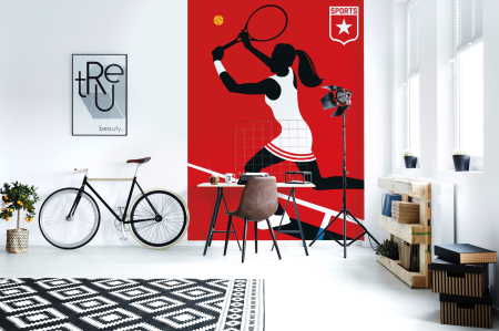 Sport - Fototapet tenis rosu DD120169  -  A.S. Creation