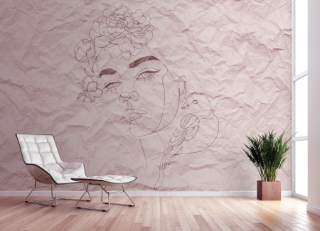 ARTist - Fototapet chip de femeie roz DD120197  -  A.S. Creation