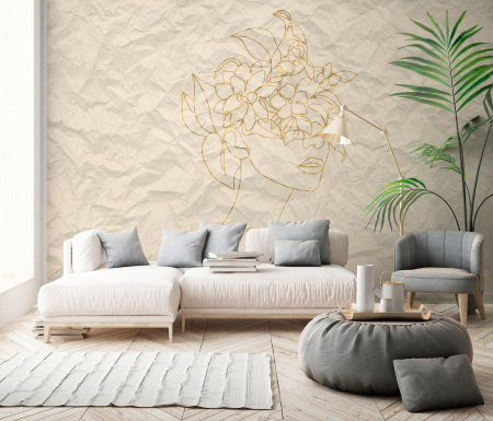 ARTist - Fototapet chip de femeie crem/bej DD120201  -  A.S. Creation