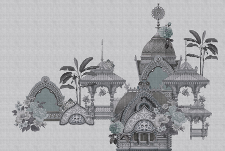 Walls by Patel 3 - Fototapet templu gri DD121832  -  A.S. Creation