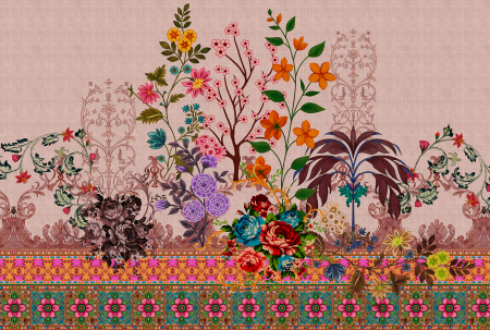 Walls by Patel 3 - Fototapet flori roz DD121848  -  A.S. Creation