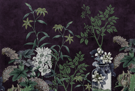 Walls by Patel 3 - Fototapet flori verde DD121904  -  A.S. Creation
