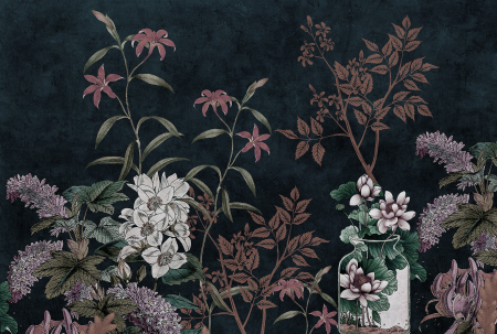 Walls by Patel 3 - Fototapet flori verde DD121908  -  A.S. Creation
