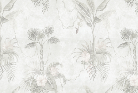 Walls by Patel 3 - Fototapet flori gri DD121992  -  A.S. Creation