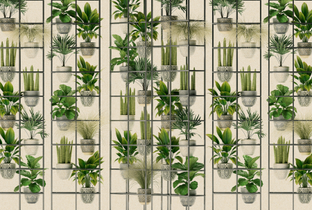 Walls by Patel 3 - Fototapet flori verde DD122088  -  A.S. Creation