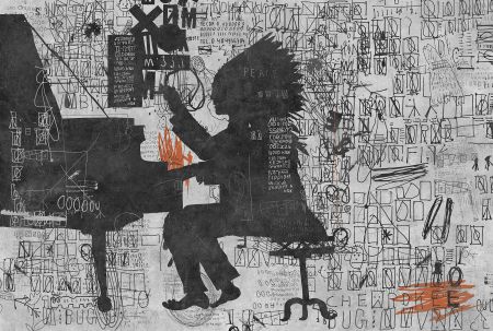 Patel - Fototapet pianist gri DD122544  -  A.S. Creation