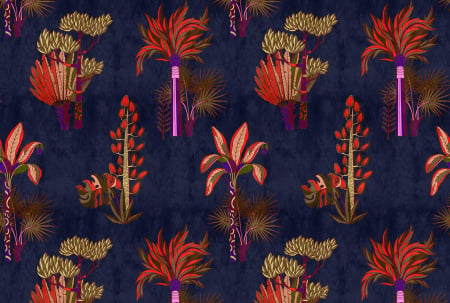 Walls by Patel 3 - Fototapet cu palmieri albastru DD122812  -  A.S. Creation
