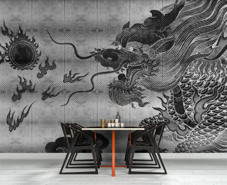 Fototapet dragon argintiu DD122944  -  A.S. Creation [1]