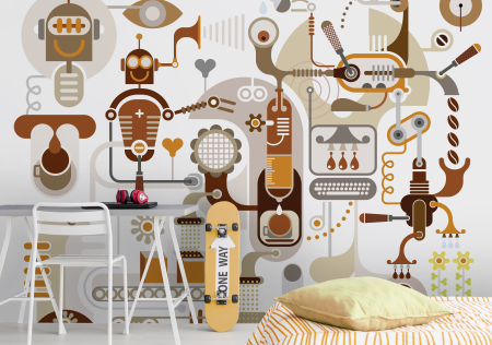 Fototapet roboti si masini alb DD123587  -  A.S. Creation [1]
