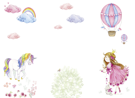 Fototapet printesa si unicorn alb DD123617  -  A.S. Creation [0]