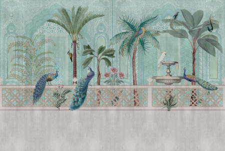 Walls by Patel 4 - Fototapet pasari albastru DD127701  -  A.S. Creation