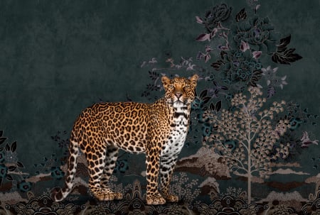 Fototapet - Fototapet leopard verde DD127921  -  A.S. Creation