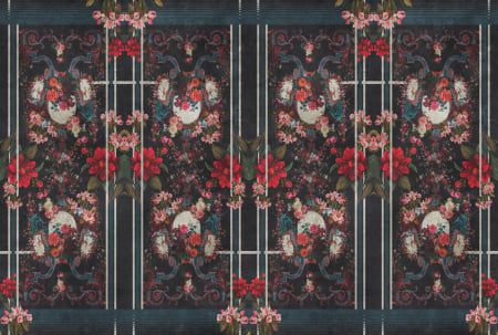 Fototapet - Fototapet flori negru DD128005  -  A.S. Creation
